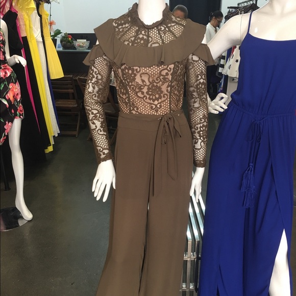 Elegant One Piece Lace Jumpsuit - Picture 2 of 5